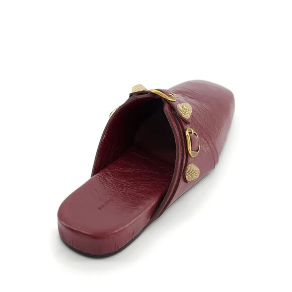 Balenciaga Cagole Studded Leather Slippers - 7 - Picture 6 of 7